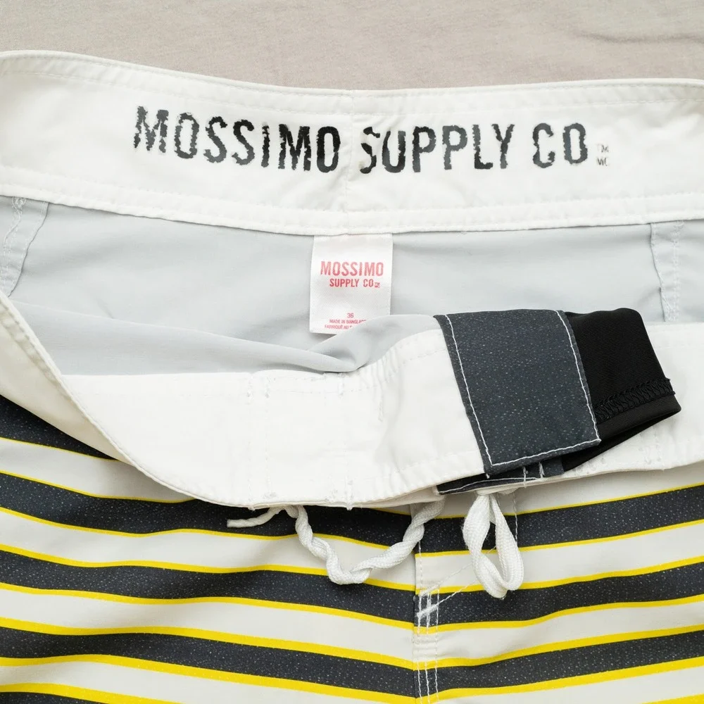 Vintage 2000s Mosimo Supply Co Striped Swim Trunk Mens 36